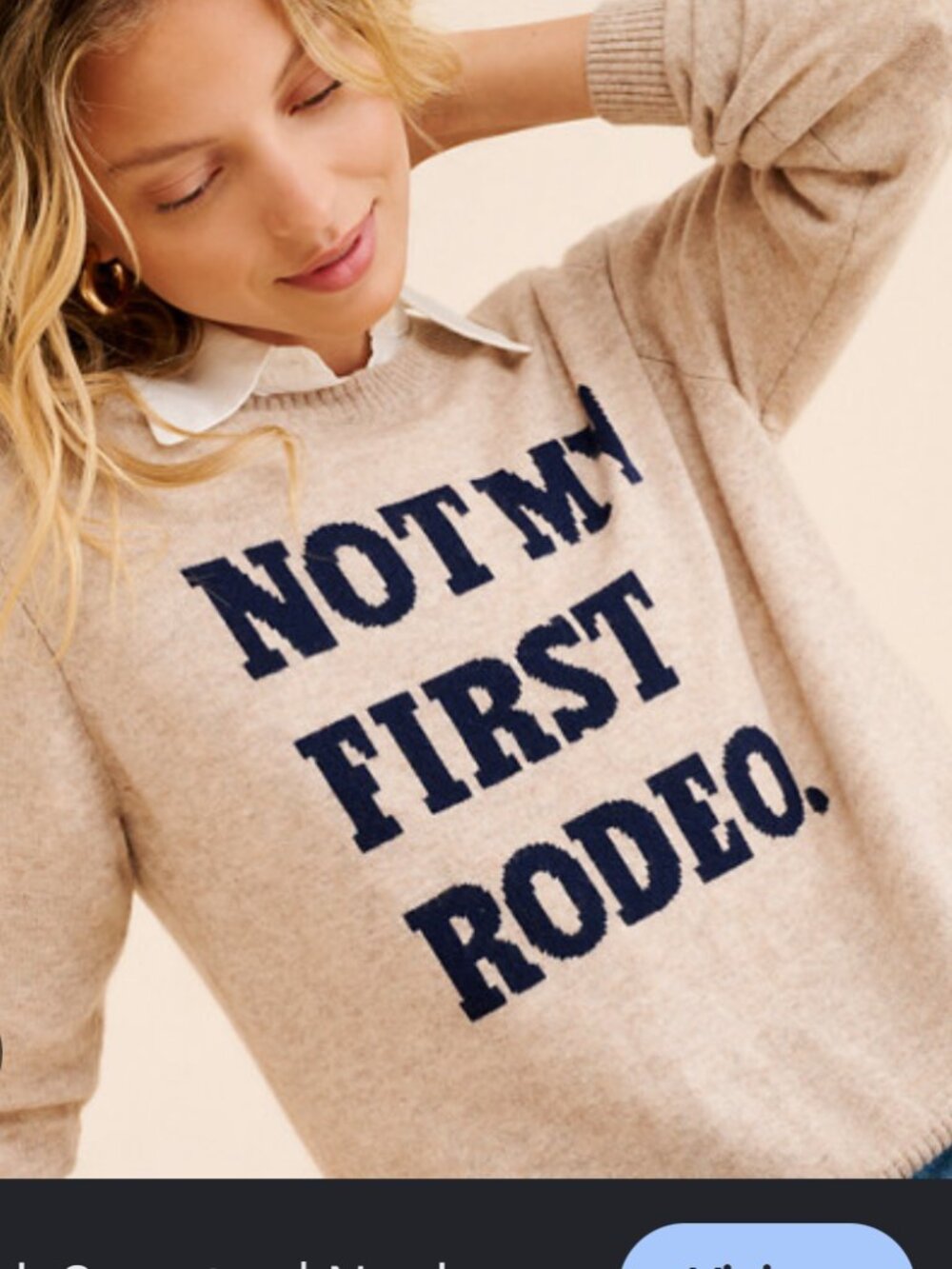 new JUMPER 1234 NOT MY FIRST RODEO cashmere blend sweater m